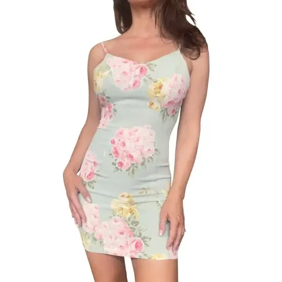 Vintage BETSEY JOHNSON Super Rare Floral Dress Black Label Size Small S - Picture 1 of 5